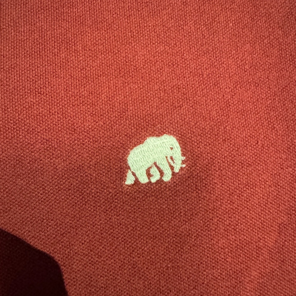 Banana Republic Mens XL Red Pique Polo Shirt Elephant Logo Short Sleeve - Picture 3 of 11